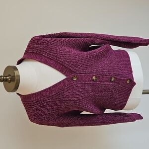 Gap Kids Magenta Knit Button Cardigan